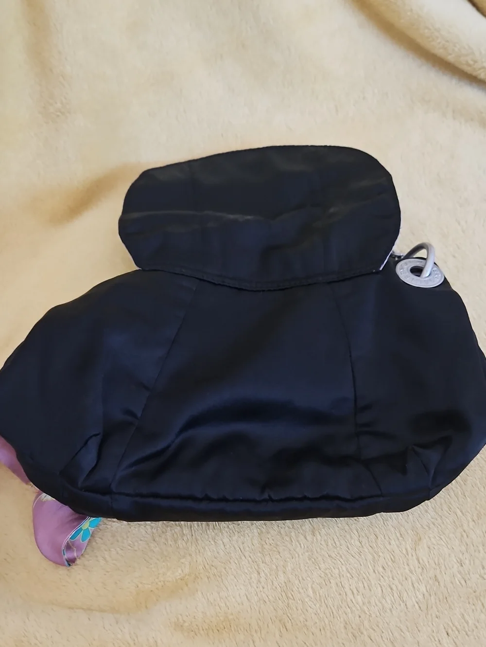 GAP -Black Women's Chain-Accent Bag with Pink Scarf